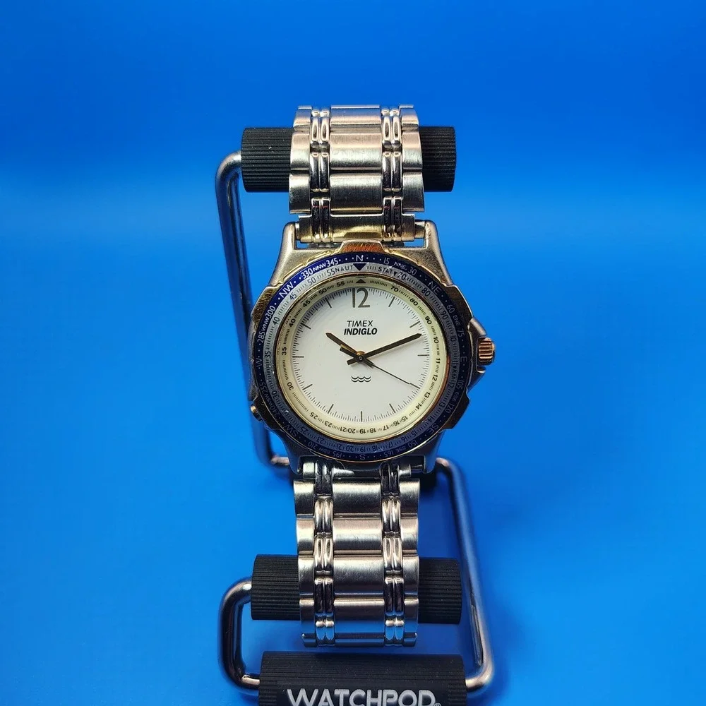 Vintage 1992 Timex‎ Navigator Sailor 36mm Mens Quartz Field Watch (No Indiglo)